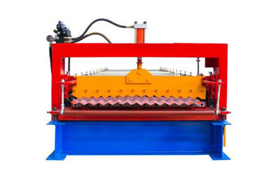 China Industrial Metal Roof Panel Machine , Blue Color Roofing Sheet Forming Machine  supplier