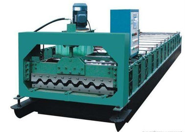 China Colored Steel Roof Panel Roll Forming Machine Producing 750mm Width Tiles supplier