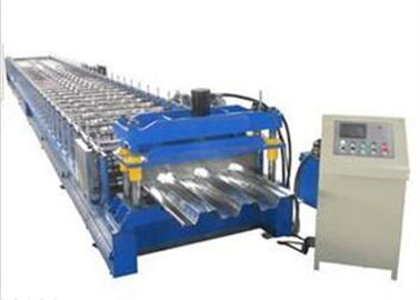 China Galvanized Sheet Floor Deck Roll Forming Machine 0.8 - 1.2mm Thickness Plate supplier