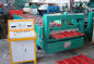 Green Color Roofing Sheet Roll Forming Machine With Stainless Steel Slide supplier