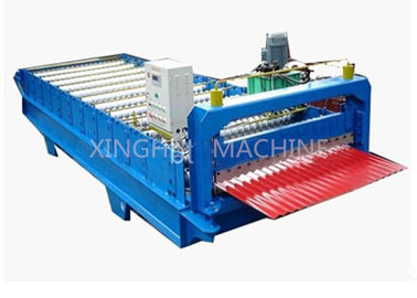 China Colored Steel Roof Tile Roll Forming Machine , Cold Roll Forming Machines supplier
