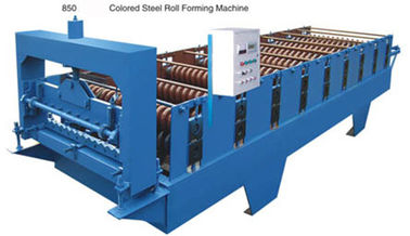 China Intelligent Blue Color Wall Panel Roll Forming Machine With PLC Control System supplier