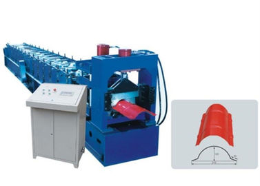 China Galvanized Roof Ridge Cap Roll Forming Machine With Hydraulic Pressing Machine supplier