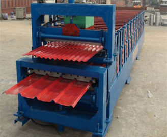 China Automatic Corrugated Double Layer Roll Forming Machine With Manual Decoiler supplier