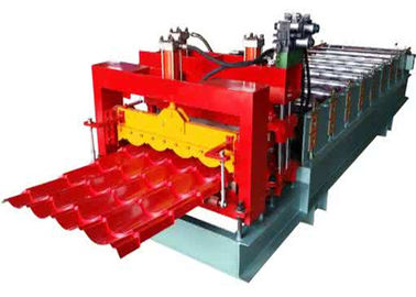 China Grey Color Corrugated Sheet Roll Forming Machine With 2 Hydraulic Guillotine supplier