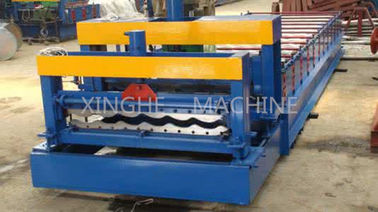 China Updated Tech Automatic High speed Glazed Steel Roof Tile Roll Forming Machine 828 supplier