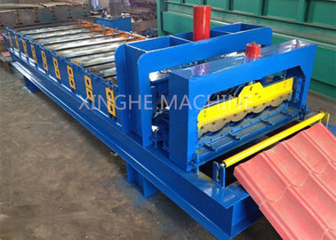 China Glazed 828 Step Tile Roof Panel Cold Roll Forming Mach / Roll Forming Equipment supplier