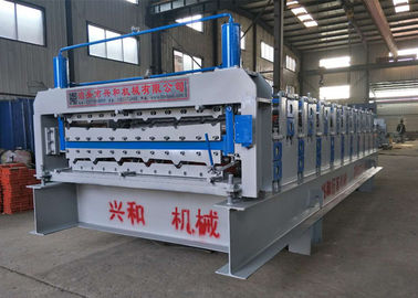 4Ton Double Layer Roll Forming Machine With Carbon Steel 45 Rolling Material supplier