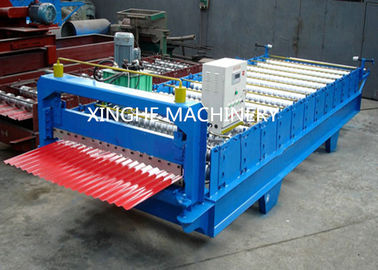 Industrial Glazed Tile Roll Forming Machine With Hydraulic Decoiler Machine  supplier