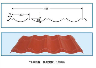 3kw Roof Roll Forming Equipment / Tiles Making Machine With 9 Rows Rollers supplier