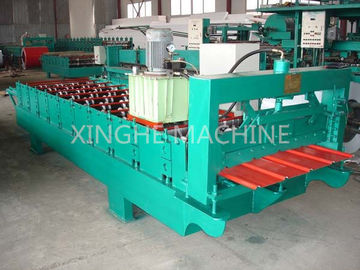 Electronic Control Metal Roof Roll Forming Machine With Hydraulic Metal Cutter supplier
