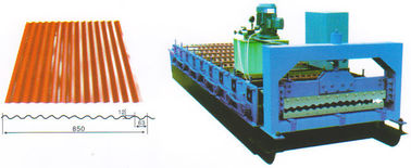 Steel Galvanized Roof Roll Forming Machine For Making 0.3 - 0.8mm Thickness Tile supplier