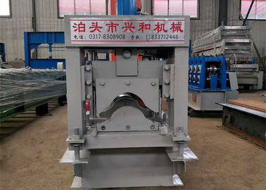 Grey Color Ridge Cap Roll Forming Machine Using GI Colored Steel Material supplier