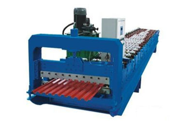 Galvanized Metal Corrugated Sheet Roll Forming Machine With Hydraulic Cutter supplier