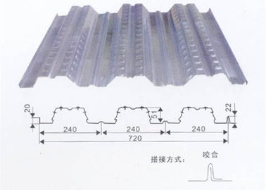 380V Galvanized Steel Floor Deck Roll Forming Machine With 23 Rows Rollers supplier