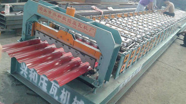 60HZ Corrugated Sheet Roll Forming Machine With Hydraulic Cutting System supplier