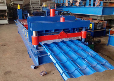 Grey Color Corrugated Sheet Roll Forming Machine With 2 Hydraulic Guillotine supplier