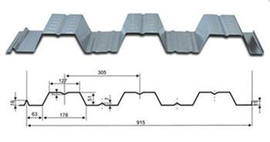 15KW Floor Deck Roll Forming Machine For Metal Structural Building Construction supplier