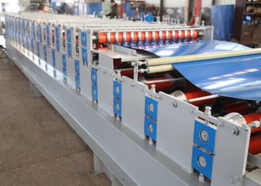 Aluminum Roof Sheet Double Layer Roll Forming Machine , IBR Step Tile Roll Forming Machine supplier