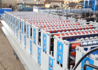 European Style Roof Panel Roll Forming Machine , Partial Arc Color Steel Roof Tile Downpipe Glazed Tile supplier