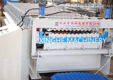 Double Layer Roll Forming Machine , Metal Roofing Corrugated Steel Sheet Wall Panel Tile Making Machine supplier