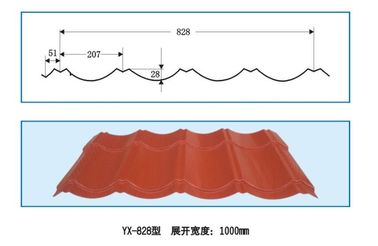 828 Computer Full Automatic Water Ripple Glazed Steel Tile Roll Forming Machine supplier